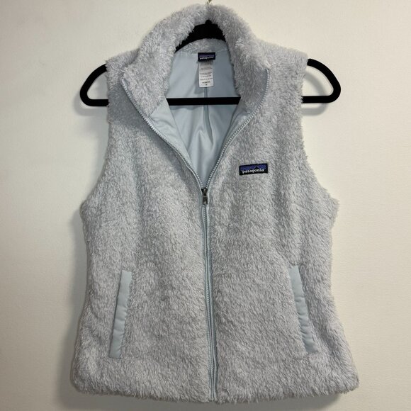 Women's Patagonia Los Gatos Deep Pile Grey Fleece Vest Size Medium - Picture 1 of 6